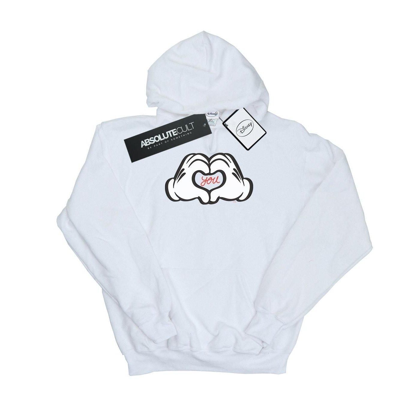 Image of Mickey Mouse Loves You Kapuzenpullover Jungen Weiss 128