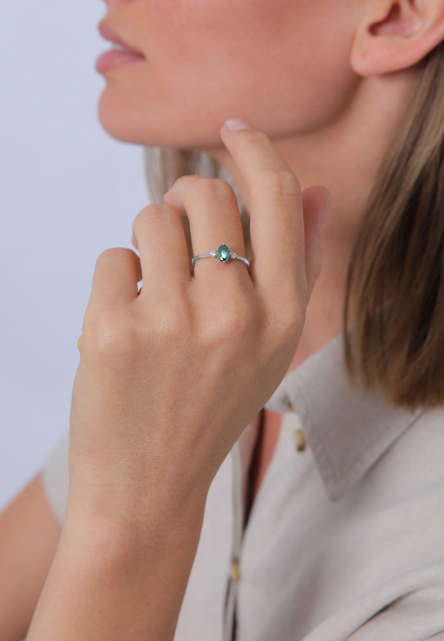 Elli  Ring Zirkonia Kristalle 