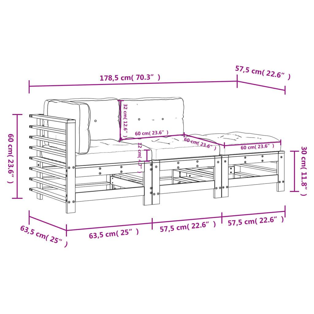 VidaXL set divani da giardino Legno di douglas  