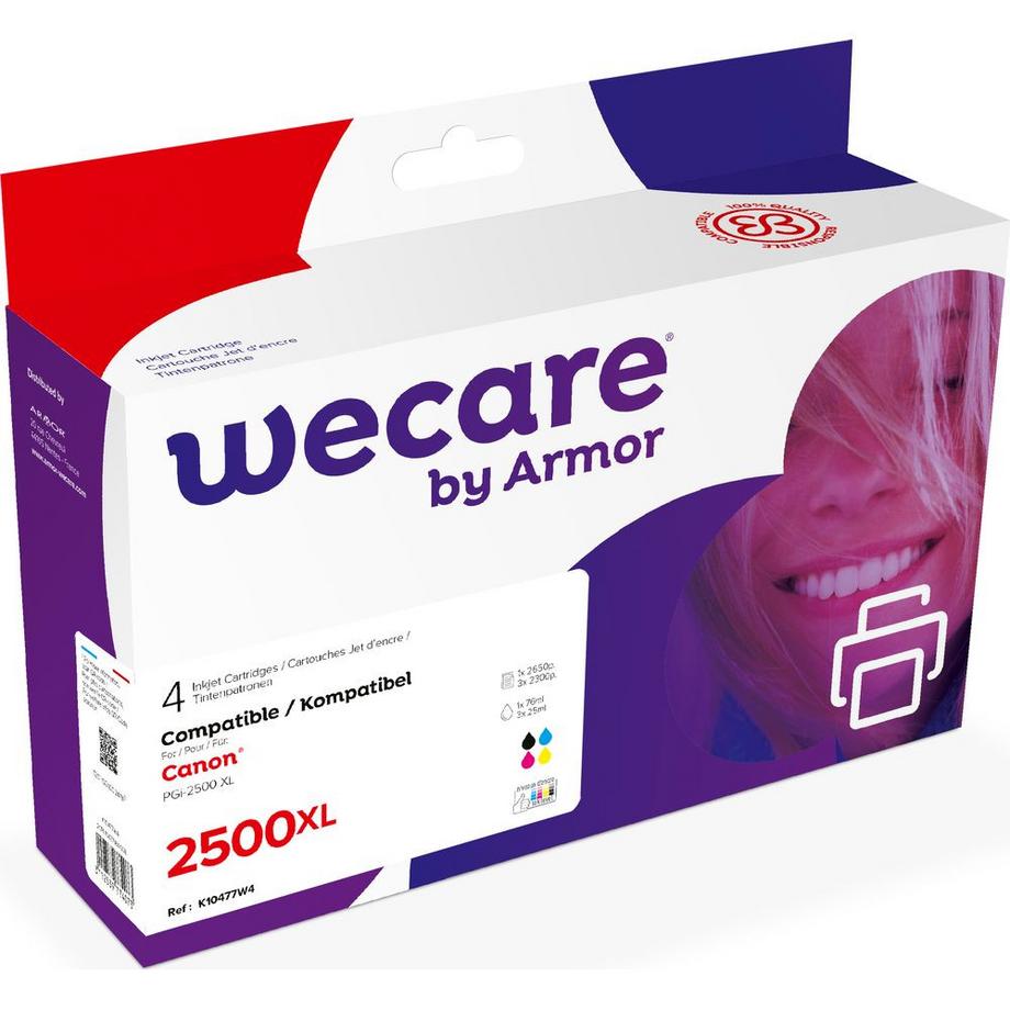 Multipack rebuilt PGI-2500PACKWE z.CanonMAXIFY MB5050 76/3x25ml