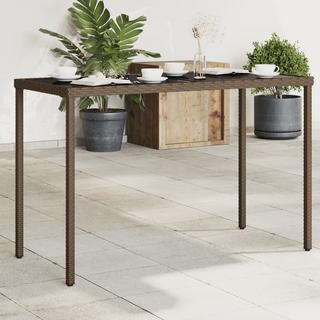 VidaXL Table de jardin rotin synthétique  