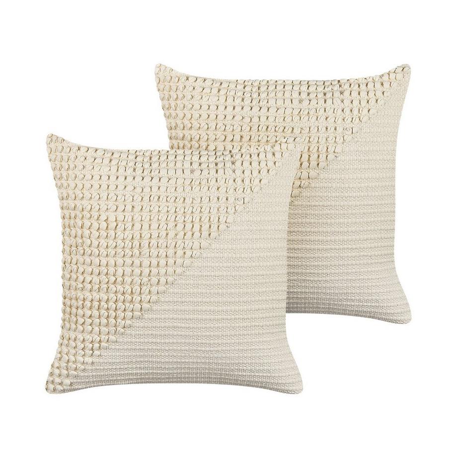 Lot de 2 coussins décoratifs en Coton Minimaliste PELLAEA