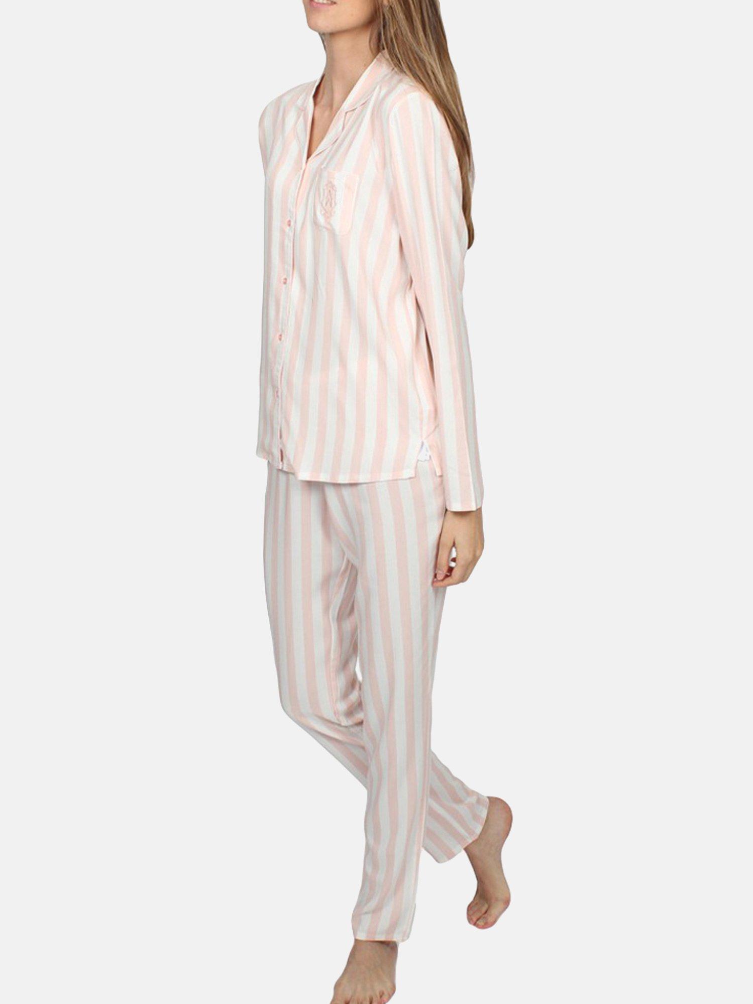 Admas  Tenue d'intérieur pyjama pantalon chemise Classic Stripes 