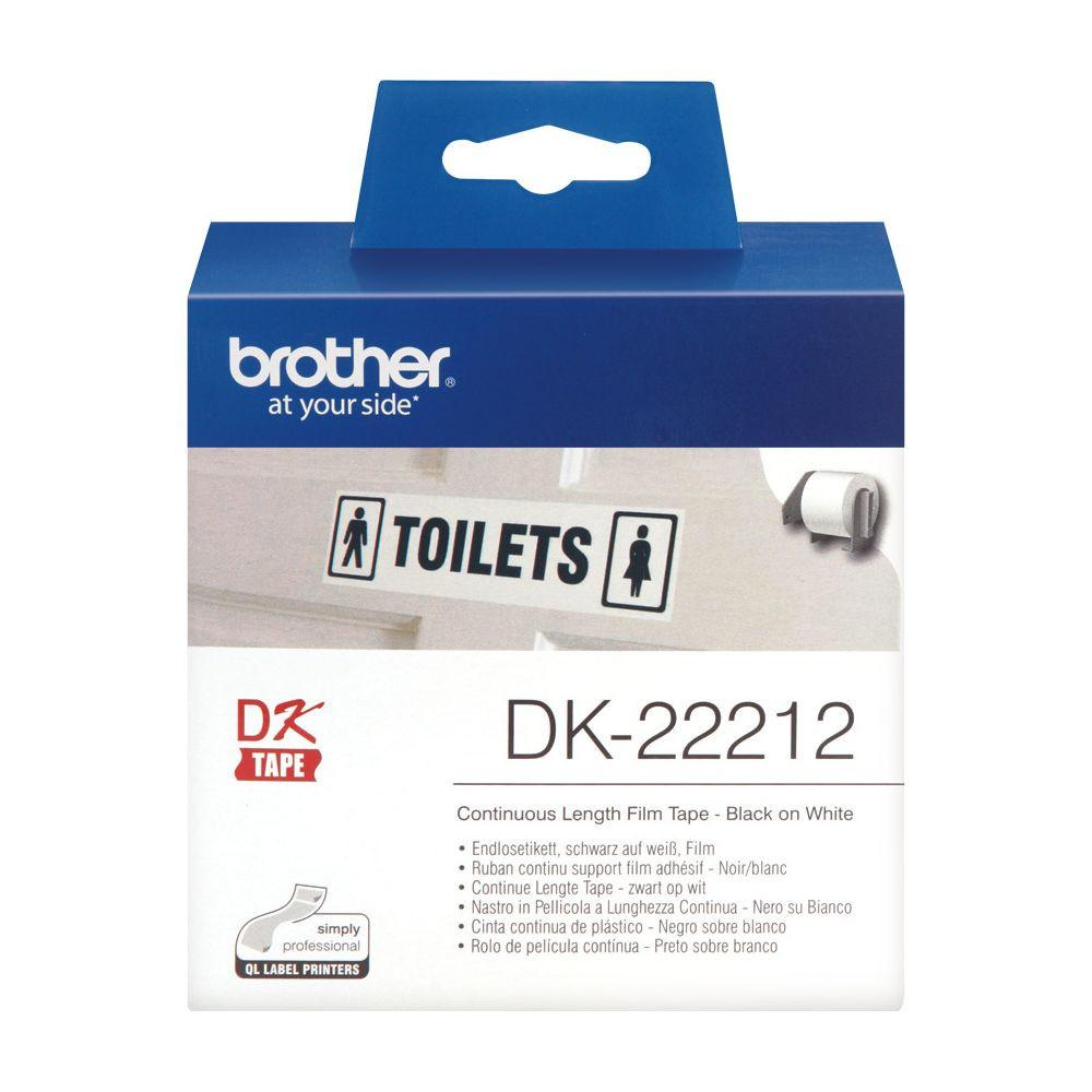 brother  Rotolo di etichette 62 mm x 15.24 m Pellicola Bianco A tenuta permanente Etichetta universale 