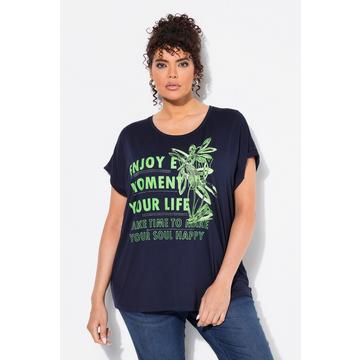 T-shirt dal taglio oversize con stampa, scollo a girocollo e mezze maniche