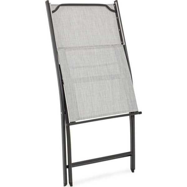 mutoni Chaise pliante de jardin Martinez gris clair  