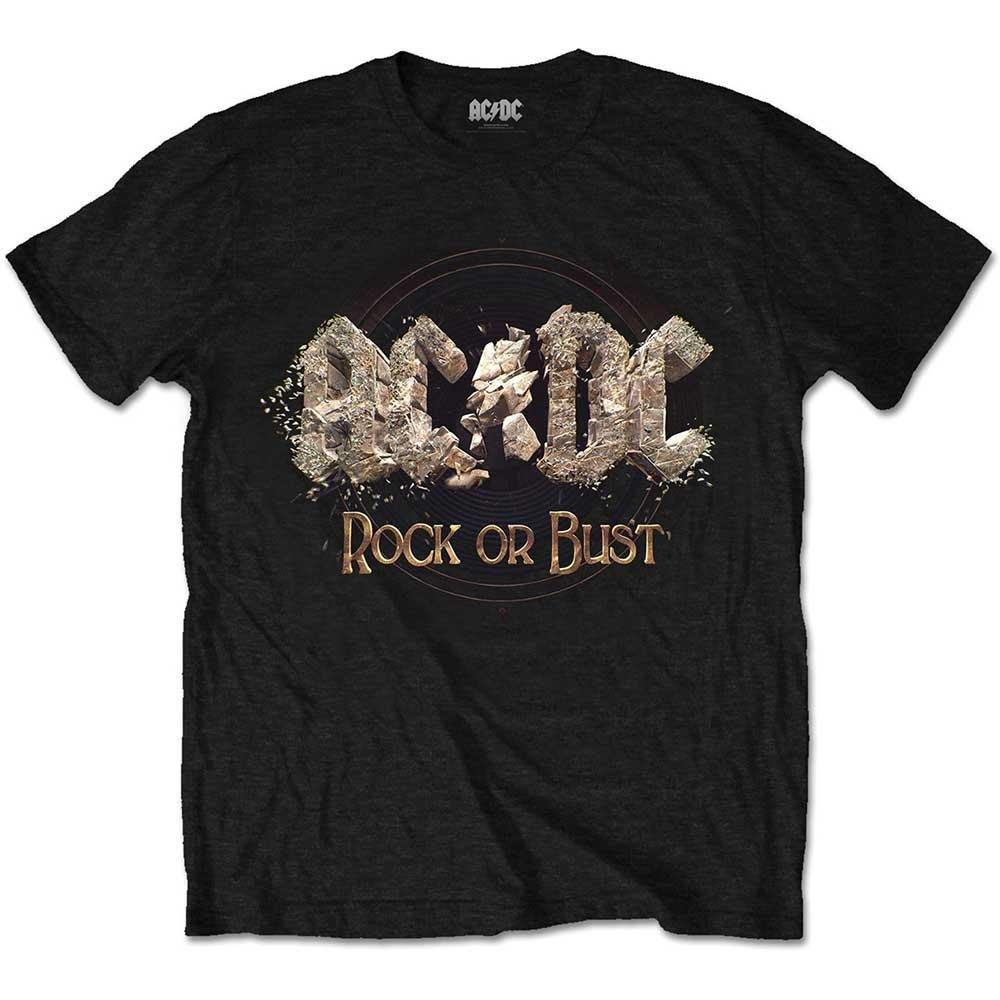 Image of Acdc Rock Or Bust Tshirt Damen Schwarz M