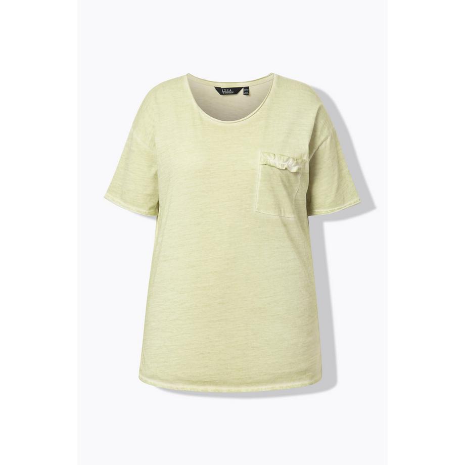 Ulla Popken T-Shirt Oversize Poche Poitrine Volantée  