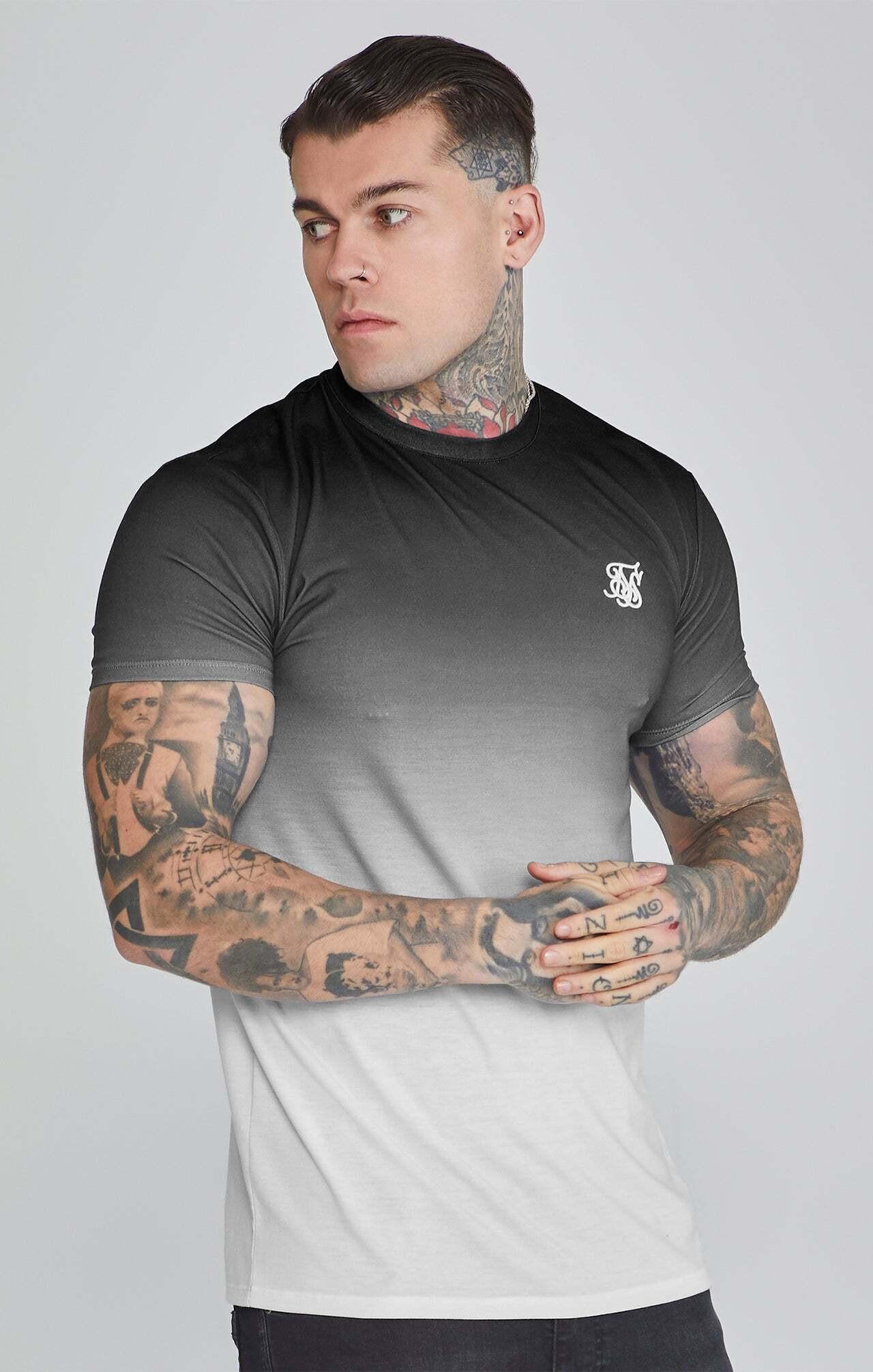 Image of T-shirt Fade T-shirt In Black, Grey Herren Taubengrau L