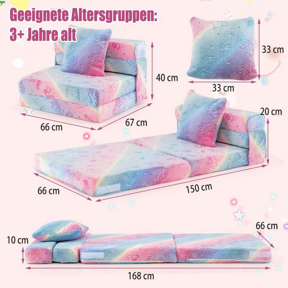 Northix Divano letto trasformabile per bambini  