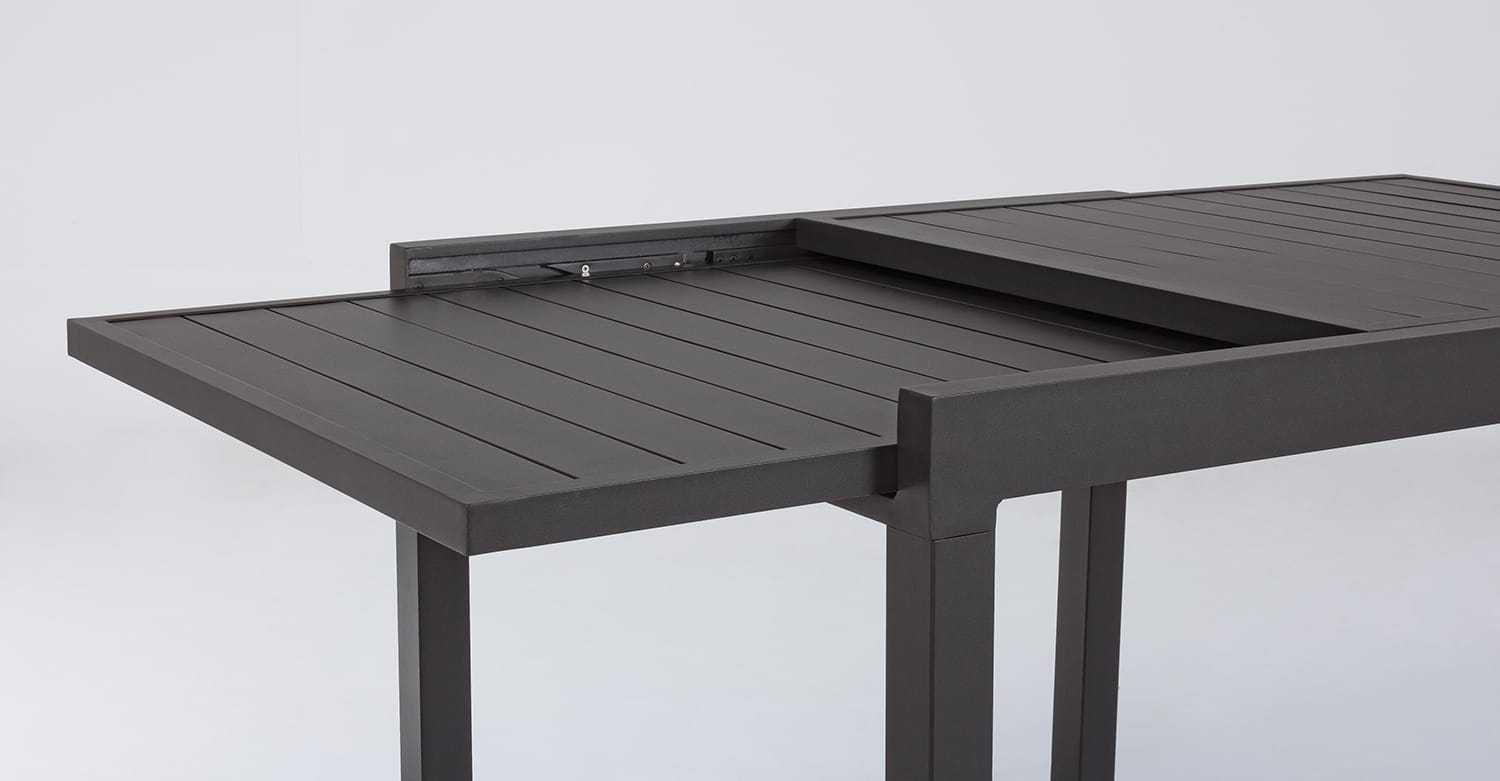 mutoni Table à rallonge de jardin Pelagius 83-166x80 anthracite  