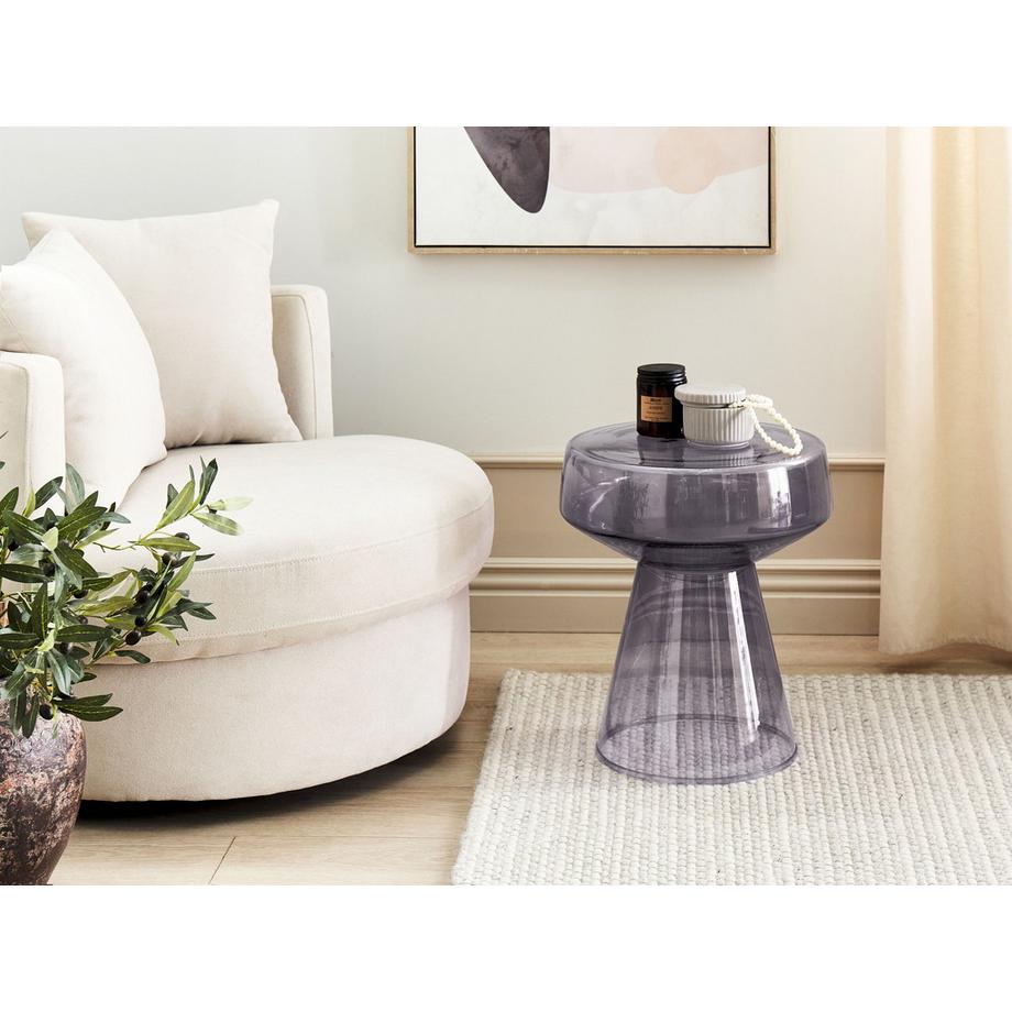 Beliani Tavolino en Vetro Minimalista LAGUNA  