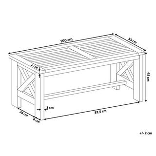 Beliani Tavolo da giardino en Legno d'acacia Scandinavo BALTIC  