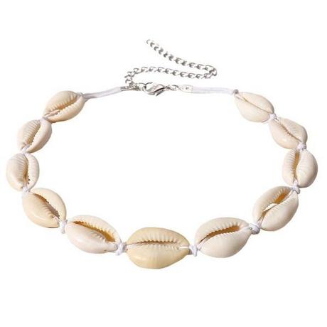 eStore  Collier Choker avec Coquillages - Blanc 