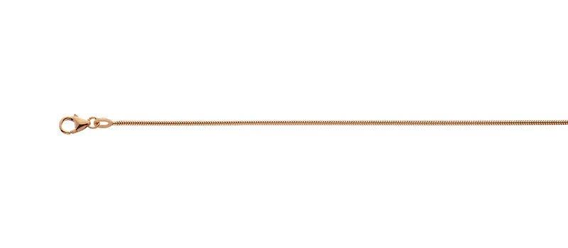 MUAU Schmuck  Collier Schlange Rotgold 750, 1.3mm, 50cm 