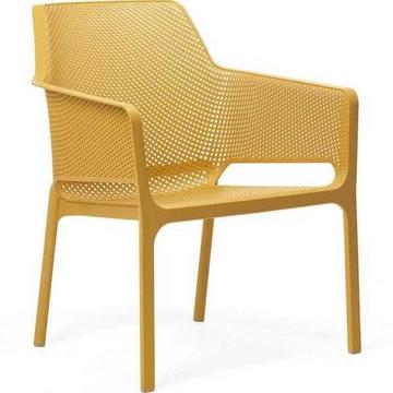 Fauteuil de jardin Net jaune haut