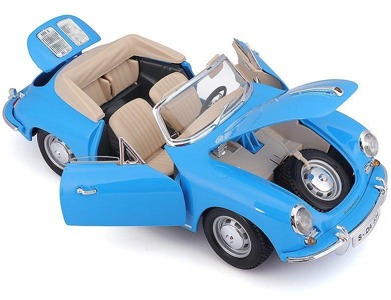 bburago  1:18 Porsche 356B Cabriolet 1961 Blau 
