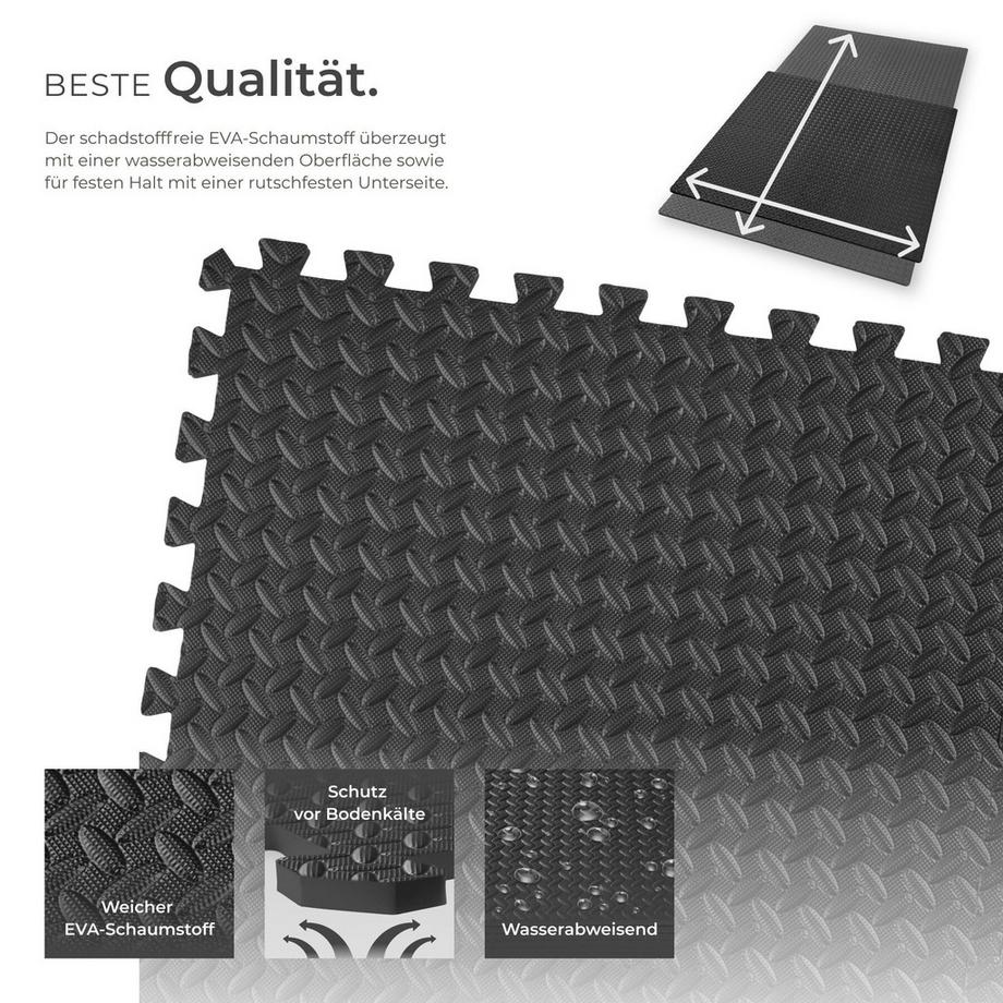 Tectake  Ensemble de 24 dalles carrées  souples et antidérapantes 