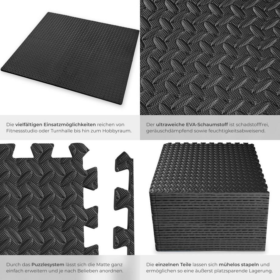 Tectake  Ensemble de 24 dalles carrées  souples et antidérapantes 