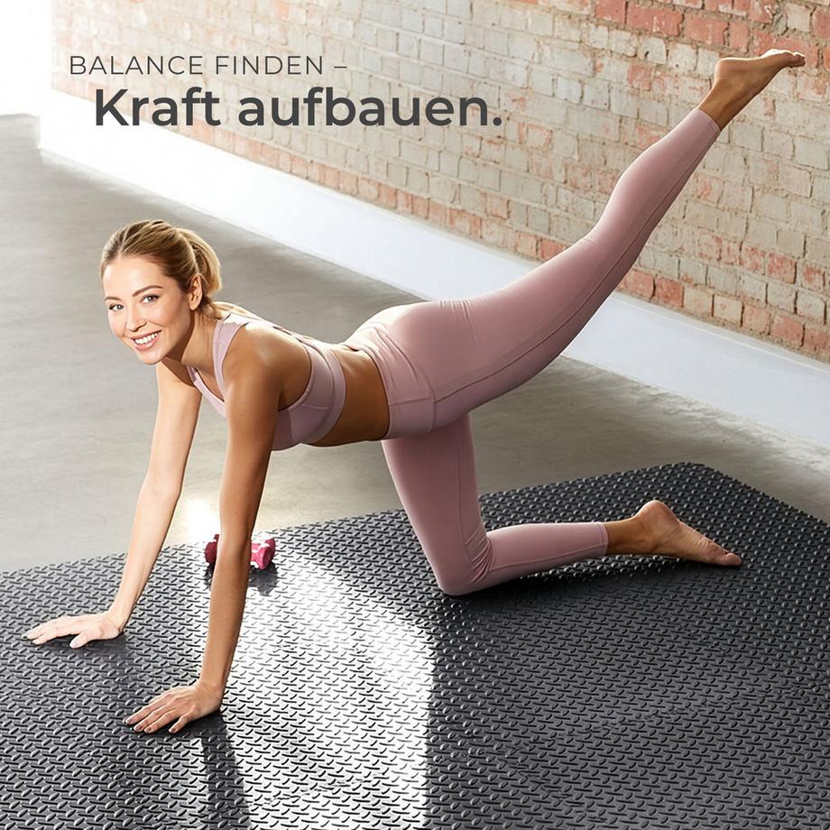 Tectake  Ensemble de 24 dalles carrées  souples et antidérapantes 