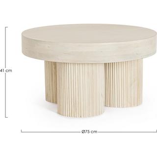 mutoni Table d'appoint Dacca naturel ronde 75  