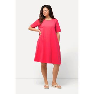 Ulla Popken Abito in jersey Linea A Girocollo Mezza Manica con Tasche  