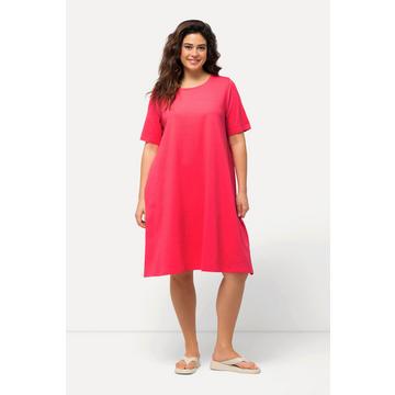 Abito dal taglio svasato in jersey con tasche, scollo a girocollo e mezze maniche