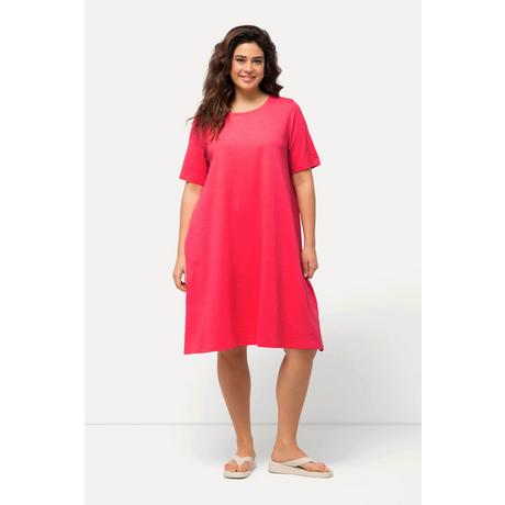 Ulla Popken Abito in jersey Linea A Girocollo Mezza Manica con Tasche  