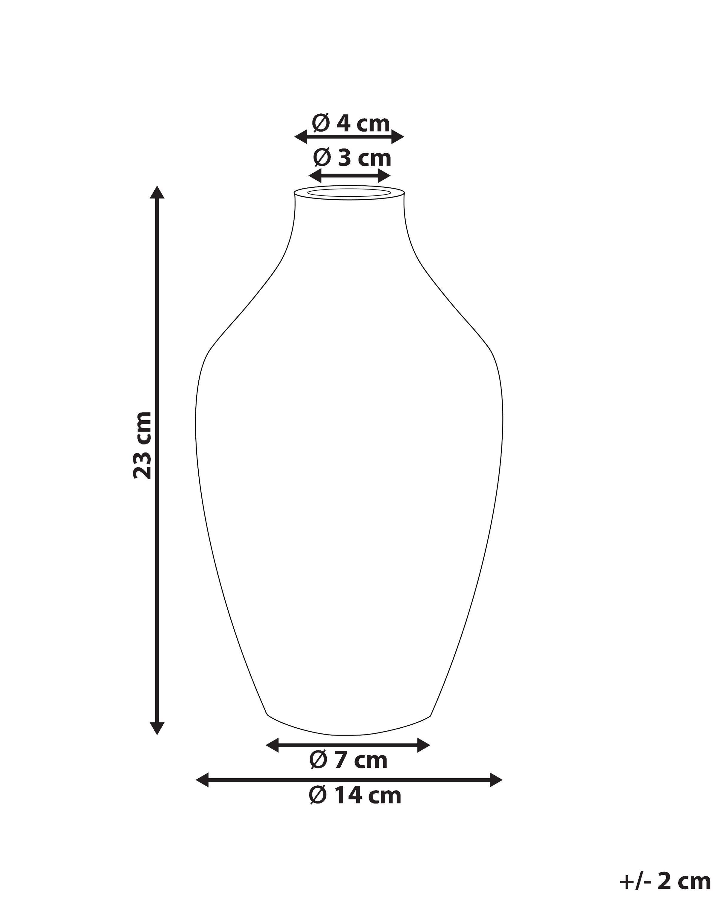 Beliani Vase à fleurs en Grès Moderne HELIKE  