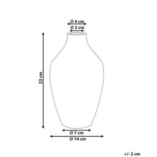 Beliani Vase à fleurs en Grès Moderne HELIKE  