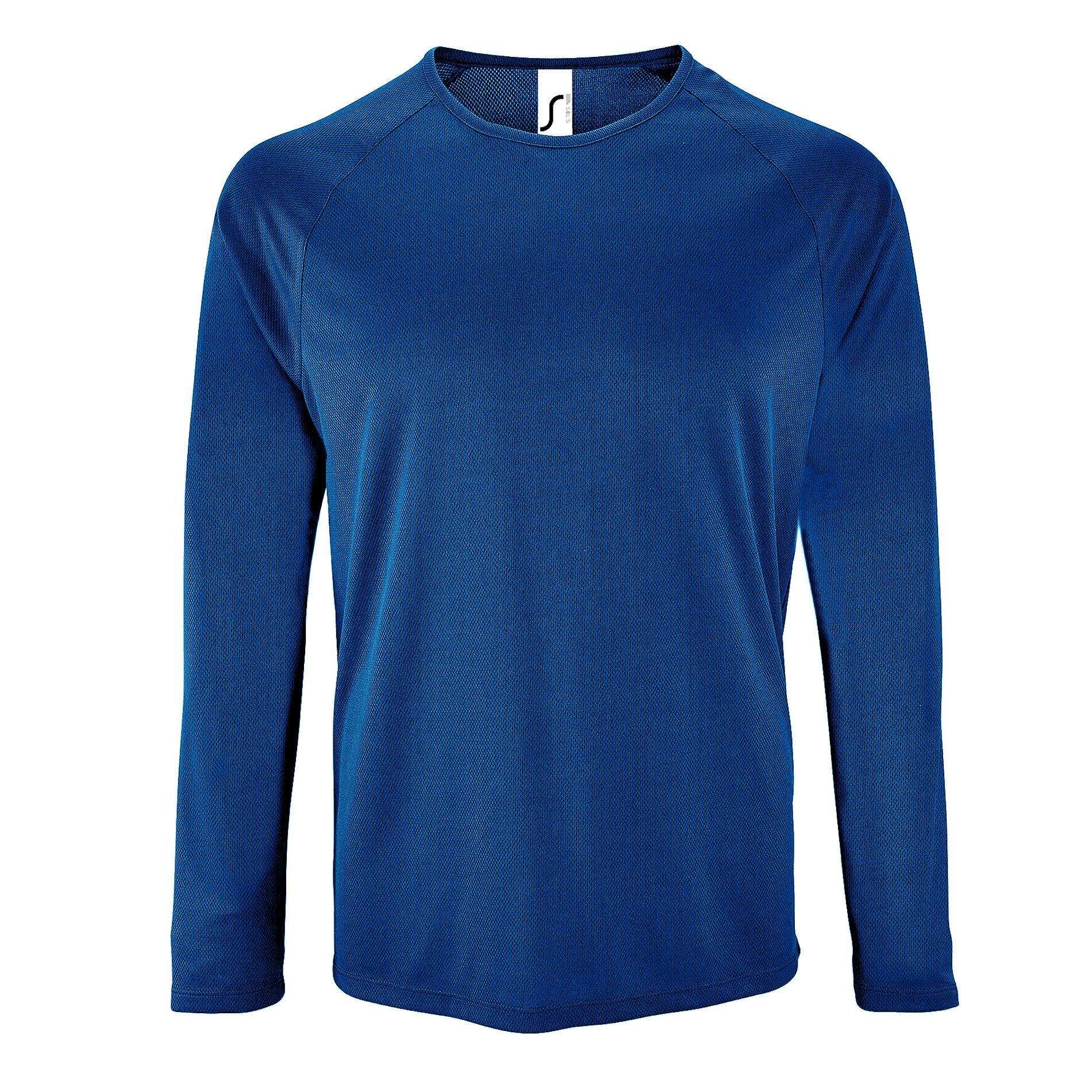 Image of Performance Tshirt Sporty, Langärmlig Unisex Königsblau XL