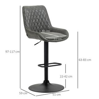 HOMCOM tabouret de bar  