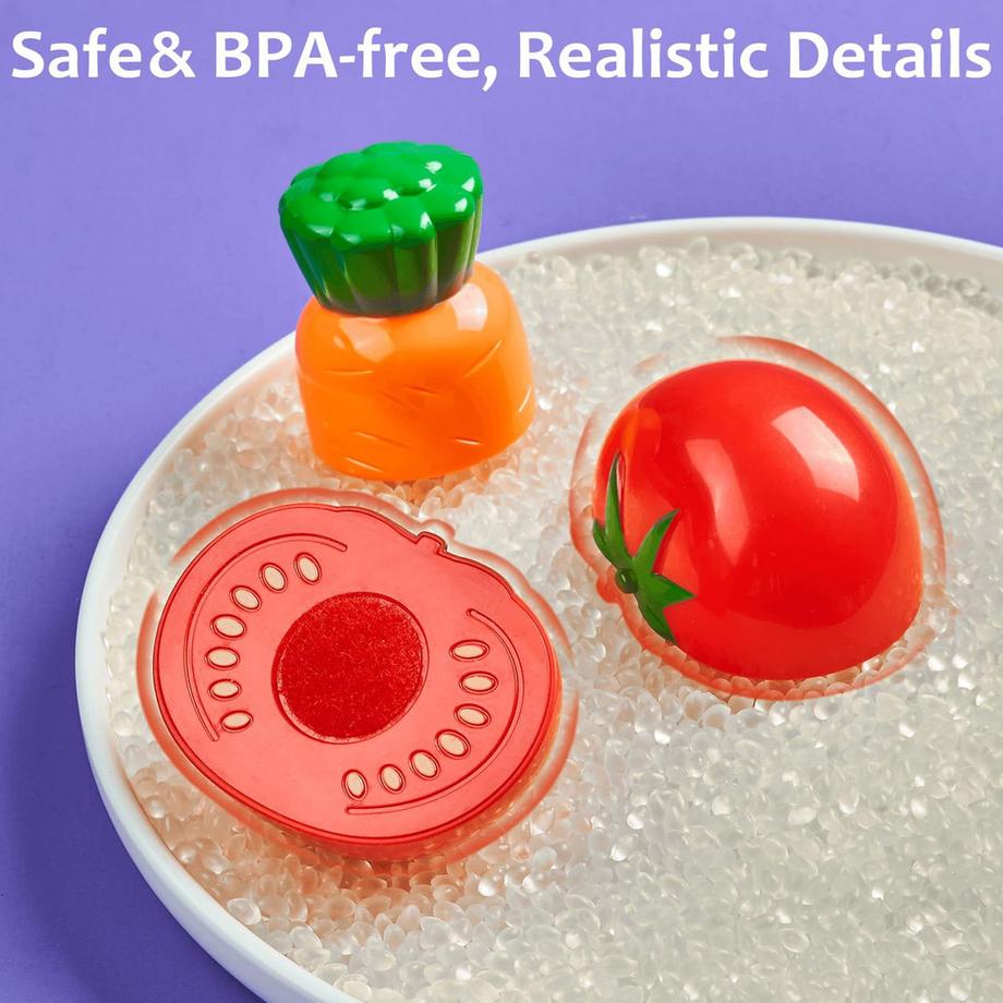 Activity-board  Pretend Spiel Essen für Kinder Küche, 78-teiliges Spiel Lebensmittel-Set für Kinder Küche mit Aufbewahrungstasche, gefälschte Lebensmittel mit Pizza Spielzeug 