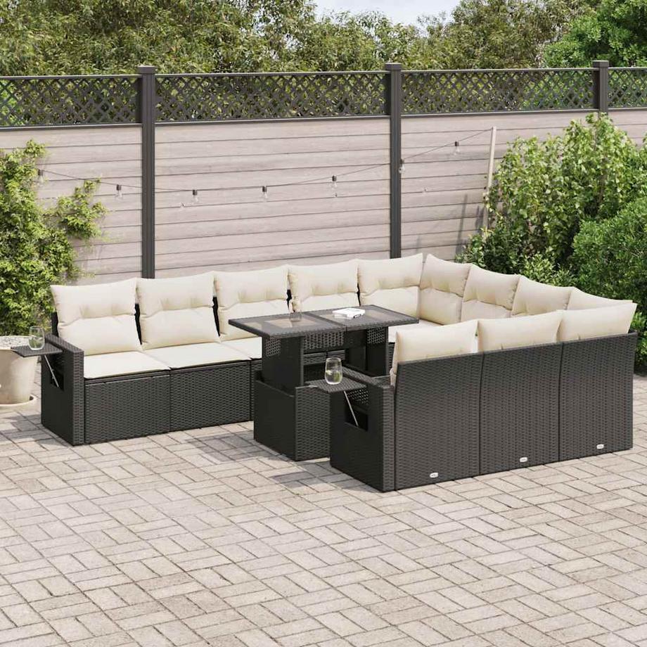 VidaXL Ensemble de canapés de jardin rotin synthétique  