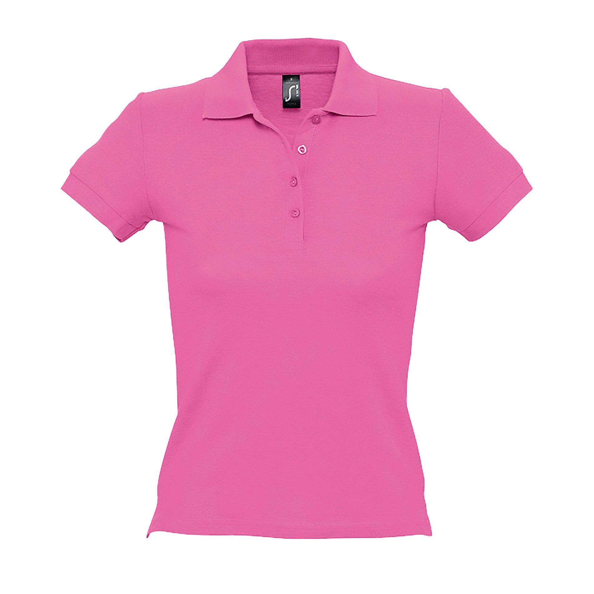 Image of People Poloshirt, Kurzarm Damen Pink S