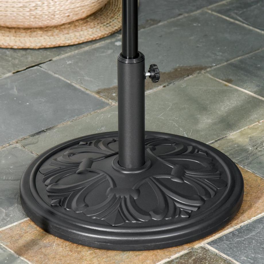 Northio Portaombrellone Portaombrellone Portaombrellone Base Ombrellone 13 Kg Portaombrellone Ø35/Ø38/Ø48Mm Plastica + Cemento Nero Antico Ø48 X 34 Cm  