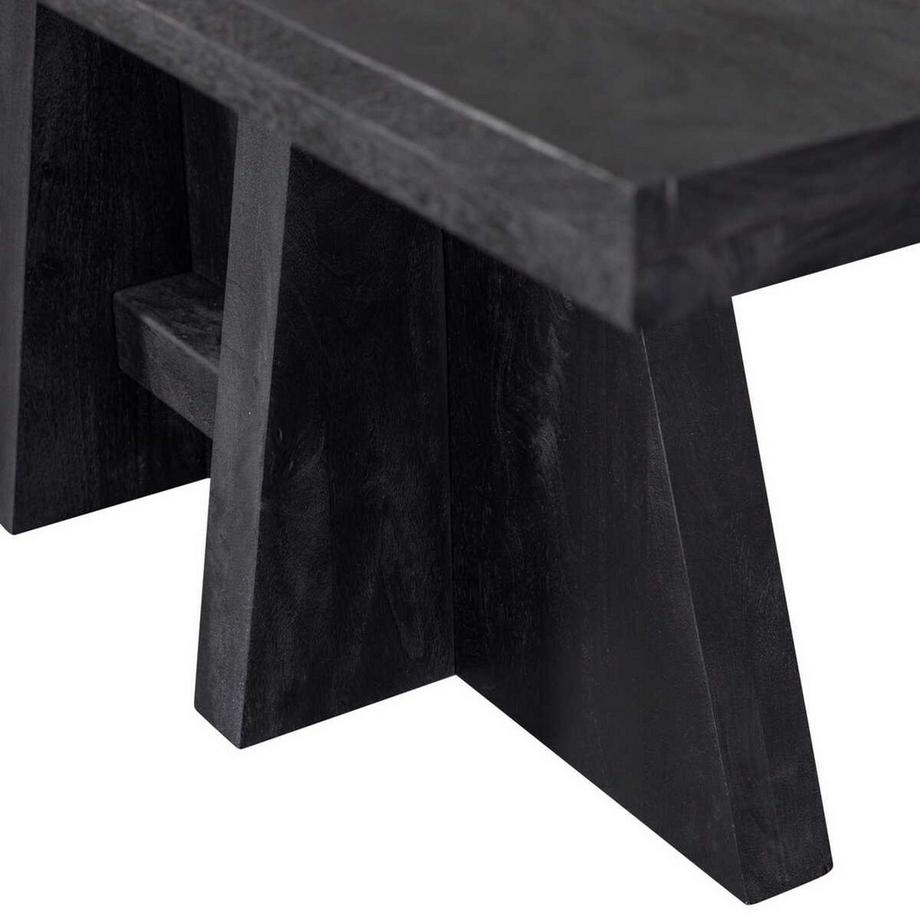 mutoni Table de salle à manger Kean bois de manguier noir 220x100  