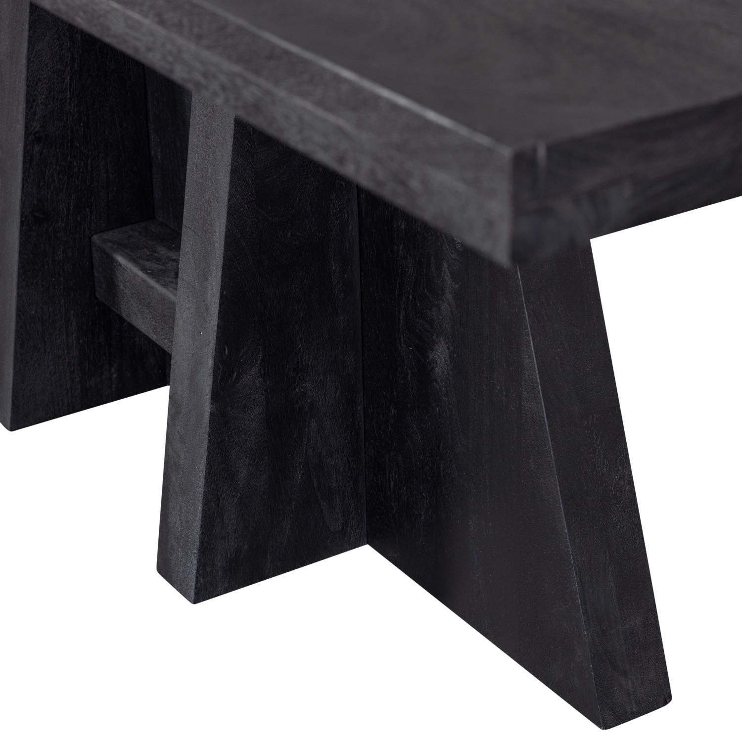 mutoni Tavolo da pranzo Kean in legno di mango nero 220x100  