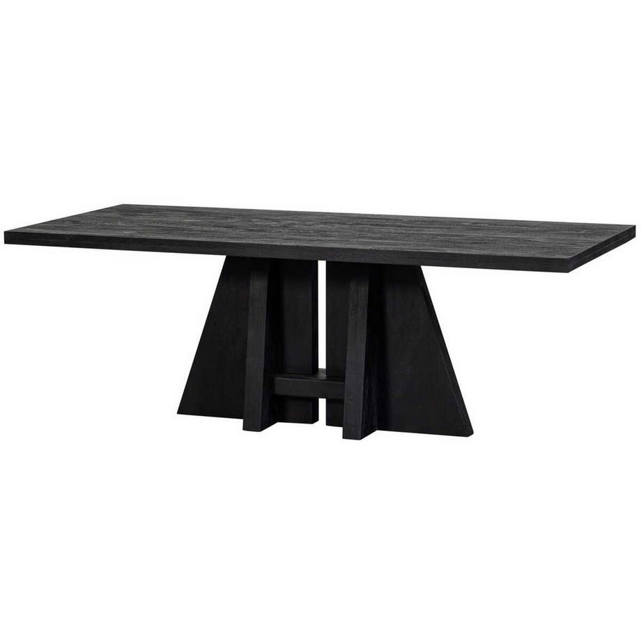 mutoni Table de salle à manger Kean bois de manguier noir 220x100  