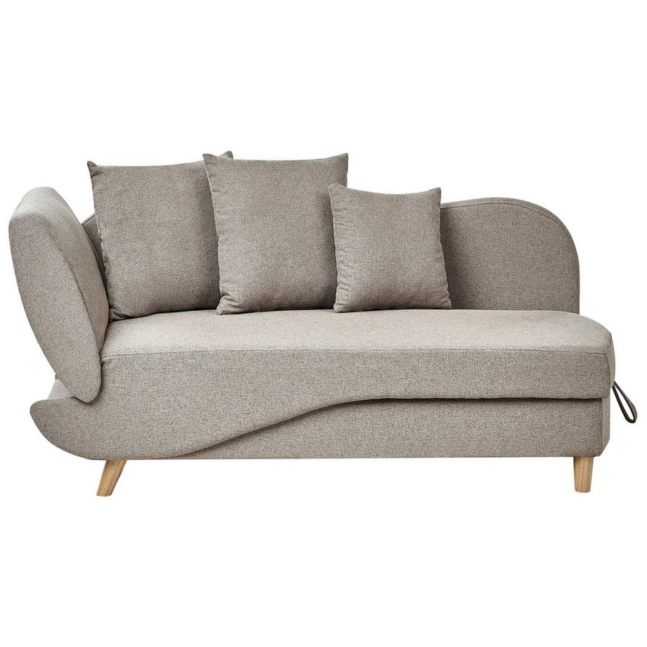 Linksseitige Chaiselongue aus Kunstleinen Skandinavisch MERI