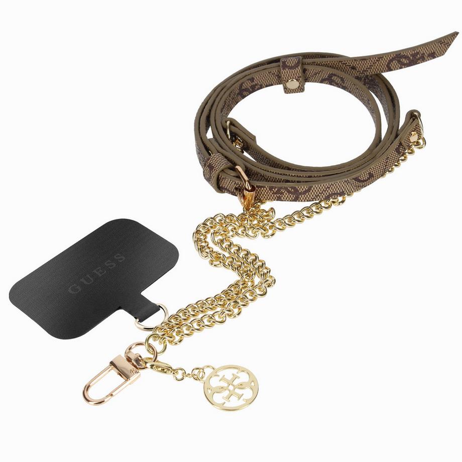 Collier Téléphone Guess Marron