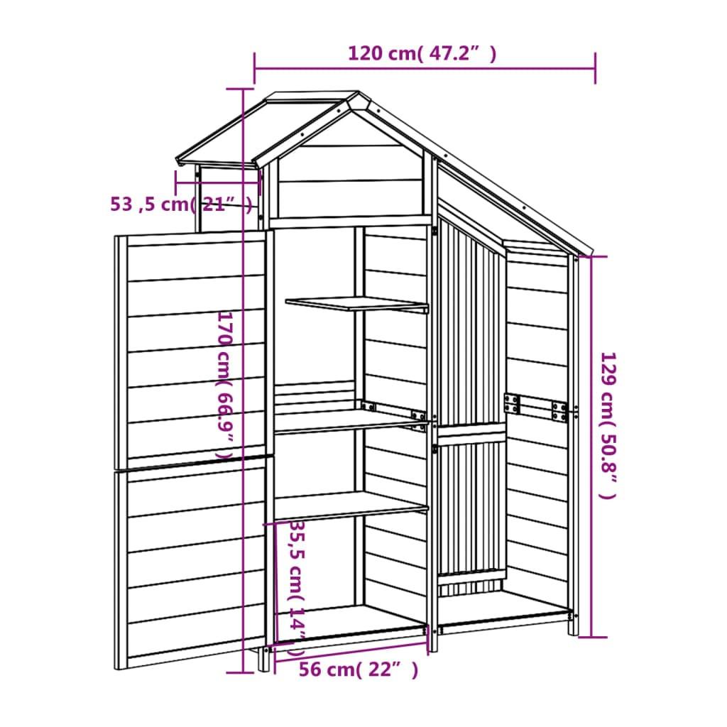 VidaXL Geräteschuppen holz  