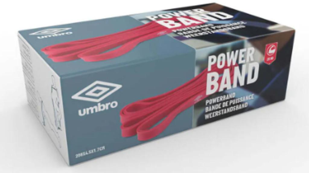 Umbro  Umbro Elastisches Fitnessband/Leistungsband 25kg (rot, 208 cm × 1.7 cm × 0.45 cm, 0.198 kg) 
