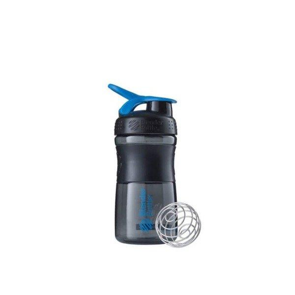 Blender Bottle  20oz / 590ml BlenderBottle SportMixer Flip, Black/Cyan 