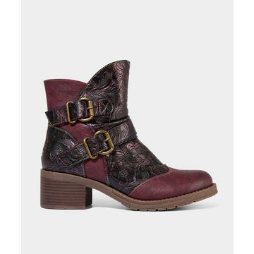 Stiefeletten mit metallischem Wirbelmuster