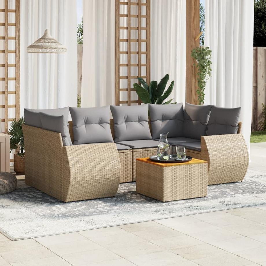 VidaXL Ensemble de canapés de jardin rotin synthétique  