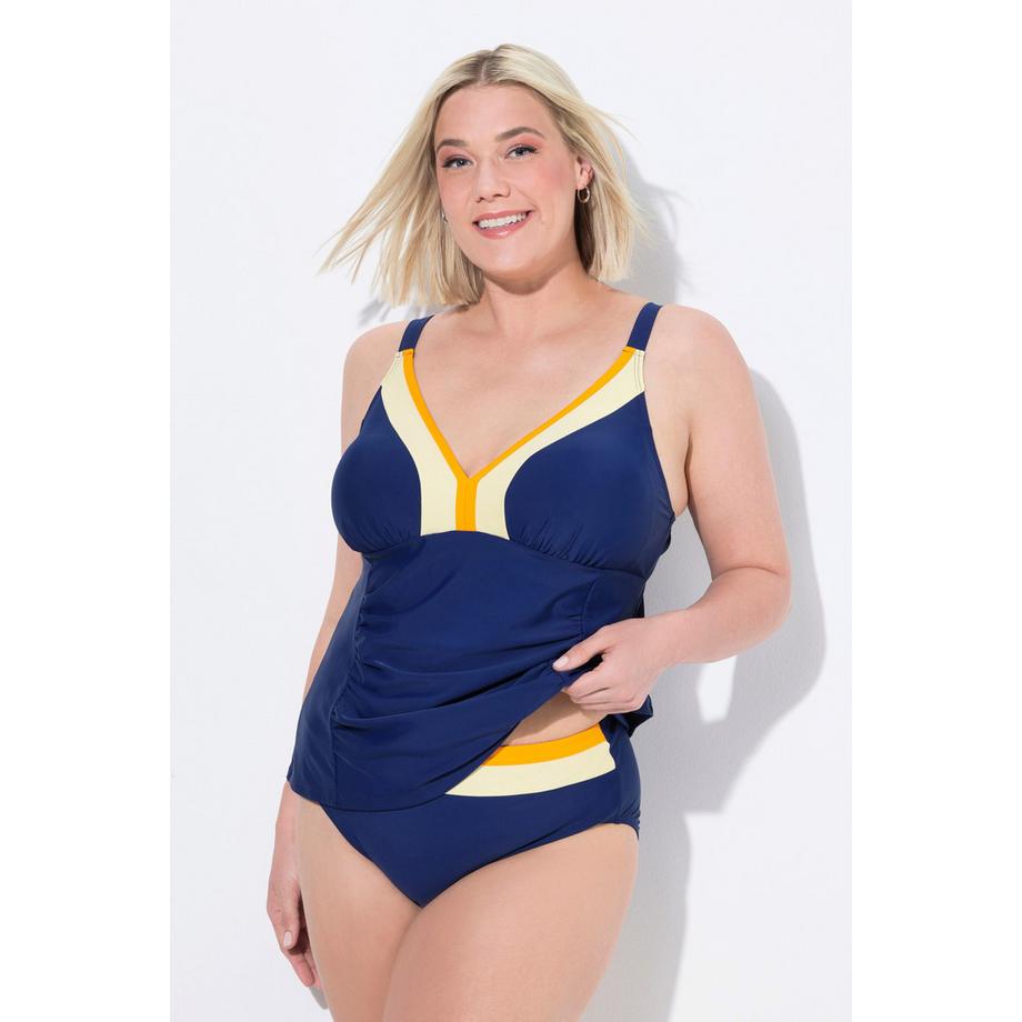 Ulla Popken Tankini Raffungen Softcups Verstellbare Träger Recycelt  