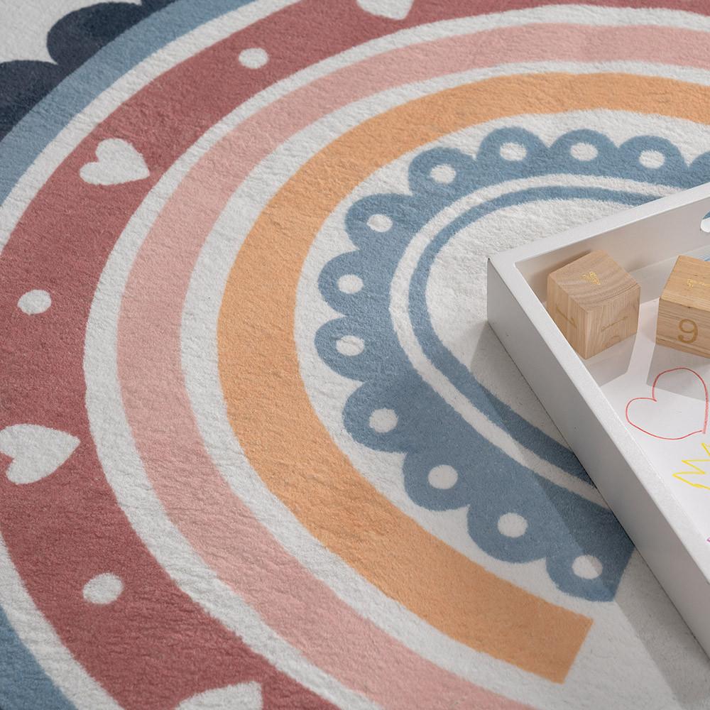 Paco Home Teppich Kinderzimmer Regenbogen Rutschfest  