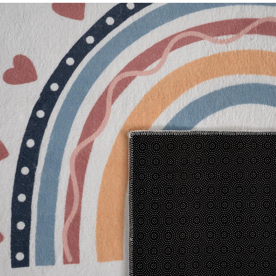 Paco Home Teppich Kinderzimmer Regenbogen Rutschfest  