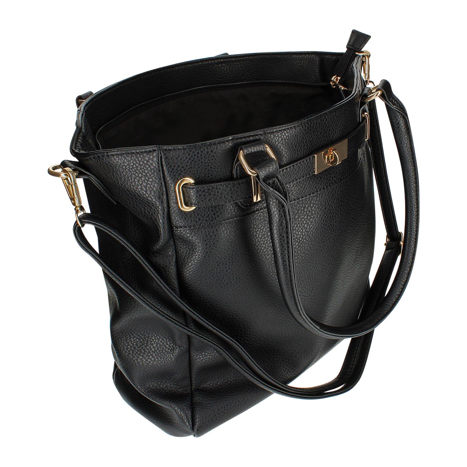 Gallantry  Borsa shopper in similpelle nera 